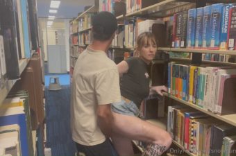 Snow Bunni Library Sextape Scene in HD